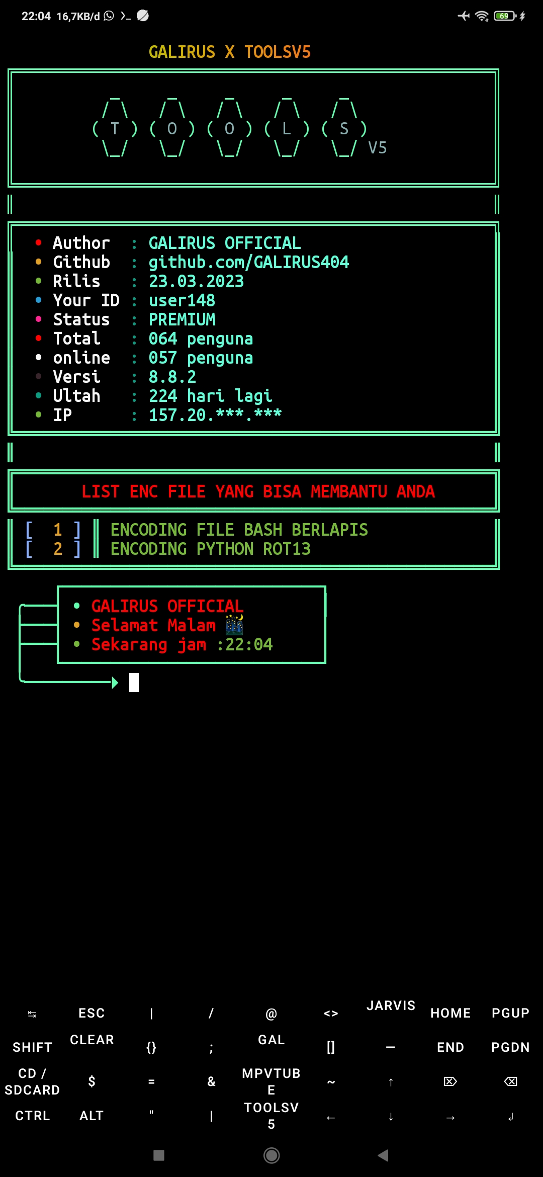 Menu Enc